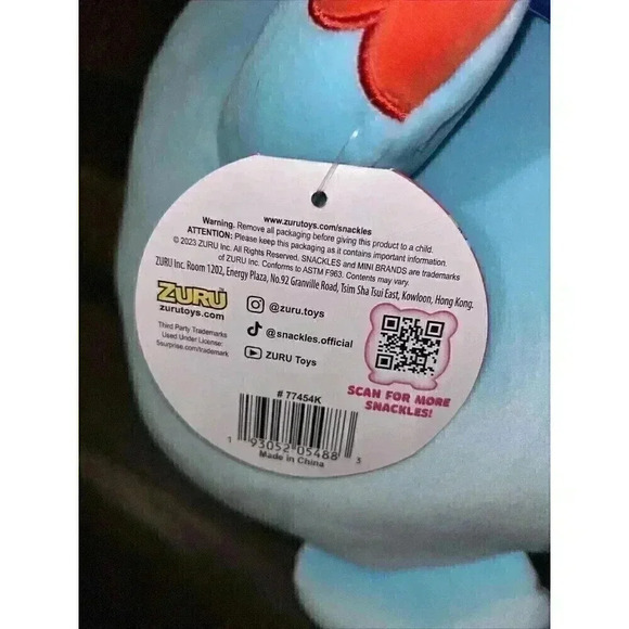 Snackles Mentos Super Soft Large 14 inch Plush by ZURU Brand New Hippo - Picture 3 of 7